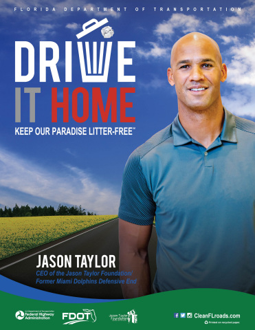 Jason Taylor "Drive it Home" campaign poster (Graphic: Business Wire)