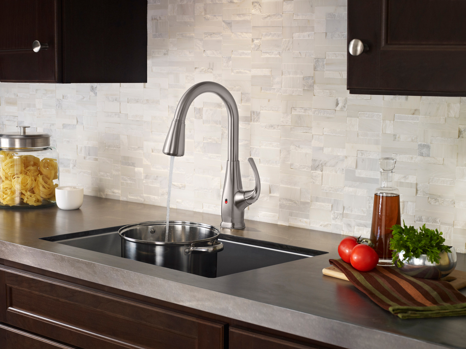Pfister React Touch Free Kitchen Faucets Offer Purposeful