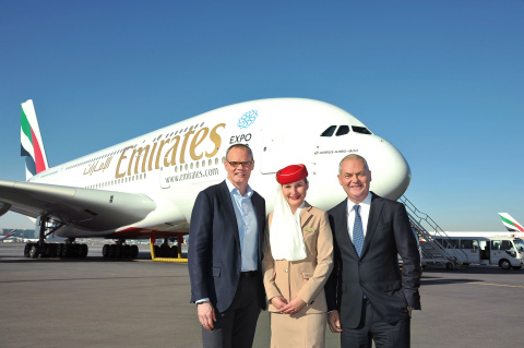 Starwood Hotels and Resorts announce Emirates Partnership - Frits Van Paasschen (Starwood CEO) and Thierry Antinori (Executive VP) (Photo: Business Wire).
