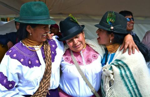 Sandrena Frischer's image "Mujeres Inti Raymi" taken in Ecuador was selected as the 2014 Amigos and United Airlines photo contest winner. (Photo: Business Wire)