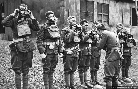 World War gas mask training: Soldier's Stories (Photo Credit:Kallisti Media)