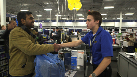 Doors open at 5 p.m. on Thanksgiving at Best Buy with deals on the best brands and products. (Photo: Best Buy)