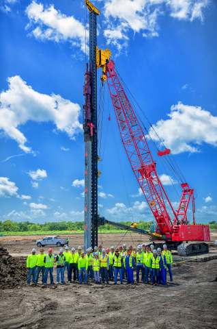 Piling installation began for the ELITE(TM) facility at Texas Operations in August (Photo: Business Wire)