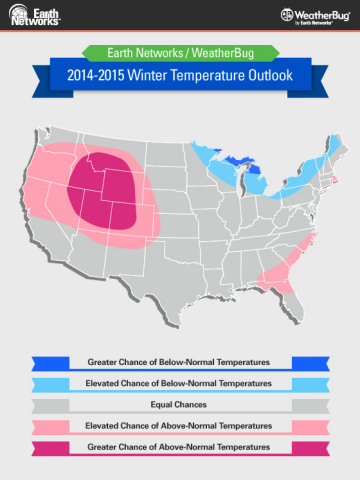 The 2014-2015 U.S. Winter Weather Outlook (Graphic: Business Wire)