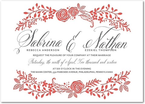 Letterpress Wedding Invitation, Bountiful Bliss. (Photo: Business Wire)