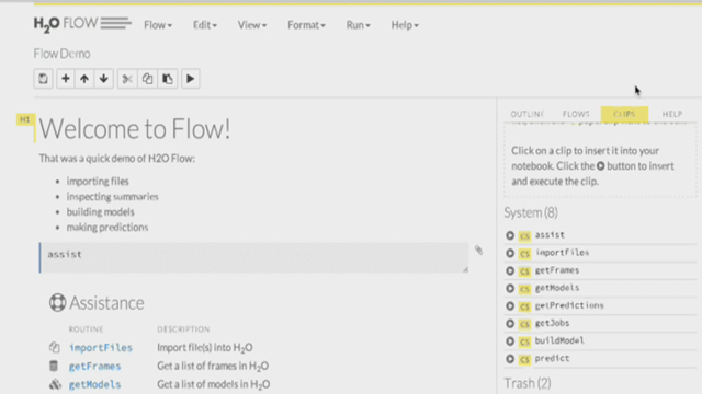 H2O.ai Launches Flow, the first web-based data science environment where you can combine code execution, text, mathematics, plots and rich media into a single document, much like IPython Notebooks