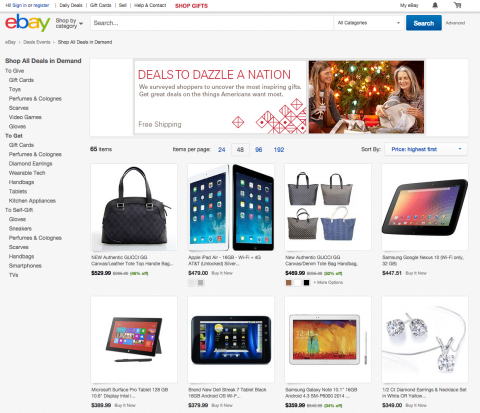eBay Deals begin Tuesday, November 25, online and on eBay's mobile app. (Graphic: Business Wire)