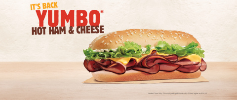 BURGER KING® YUMBO® Hot Ham & Cheese Sandwich (Photo: Business Wire)