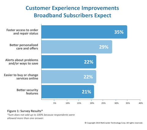 Results of NetCracker Technology's 2014 Broadband Customer Experience Expectation Survey (Graphic: Business Wire)
