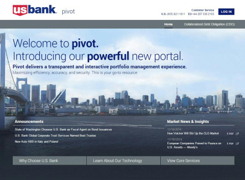 Pivot portal (Graphic: U.S. Bank Global Corporate Trust Services)