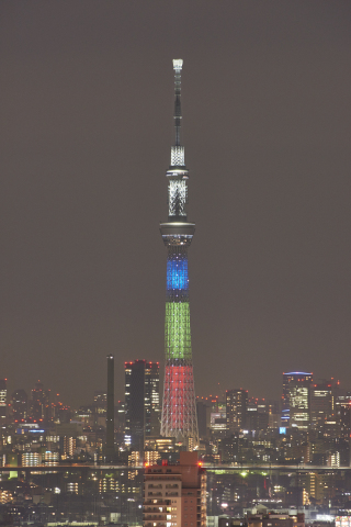 东京晴空塔(R) + 松下特殊LED照明（照片：美国商业资讯）