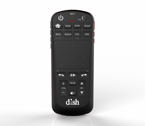 DISH's new Hopper Voice Remote features clickable touchpad, fewer buttons and advanced voice recognition for quick navigation. (Photo: Business Wire)
