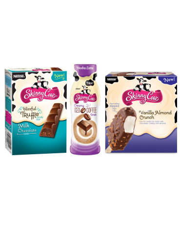The Skinny Cow® brand unveils innovative and indulgent new products across three categories, including first-ever beverage line. Commemorating its 21st anniversary, the Skinny Cow brand introduces new ice cream and chocolate candy flavors, and breakthrough Creamy Iced Coffee Drinks. (Photo: Business Wire)