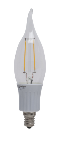 Lighting Science Vintage Filament Series B11 Flame Tip Candelabra Lamp. (Photo: Business Wire)