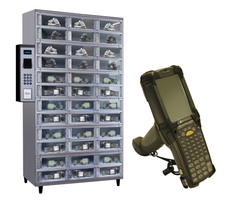 Apex Axcess lockers optimize management of handheld scanners and data terminals. A 60-Day handheld asset "Test Drive" is available EXCLUSIVELY at the National Retail Federation 2015 expo booth 825. (Photo: Business Wire)