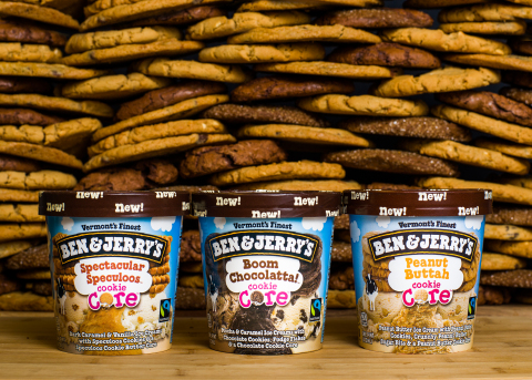 Ben & Jerry's newest flavors, Cookie Cores!(Photo: Business Wire)