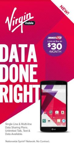 Virgin Mobile & Walmart roll out new Data Done Right data sharing plans. (Graphic: Business Wire)