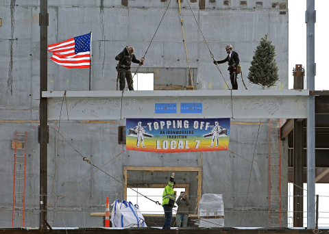 The Fallon Company Celebrates Topping Off of 100 Northern Avenue (Photo: Business Wire)