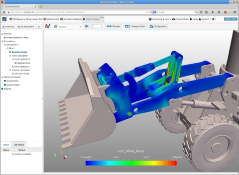 Wheel Loader Arm Design Examples SimScale Reaches 10,000 Global Users on 3D Engineering Simulation ...