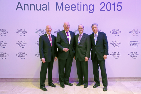 From left to right: Daniel S. Glaser, President & CEO of Marsh & McLennan Companies, Robert S. Miller, Non-Executive Chairman of the Board of American International Group, Inc., Michael Kerner, CEO General Insurance at Zurich Insurance Group and Alexander S. Moczarski, President & CEO of Guy Carpenter & Company and Chairman of Marsh & McLennan International.
