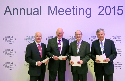 From left to right: Daniel S. Glaser, President & CEO of Marsh & McLennan Companies, Robert S. Miller, Non-Executive Chairman of the Board of American International Group, Inc., Michael Kerner, CEO General Insurance at Zurich Insurance Group and Alexander S. Moczarski, President & CEO of Guy Carpenter & Company and Chairman of Marsh & McLennan International.