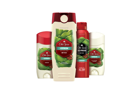 Old Spice Fresher Collection product lineup in Citron scent. (Photo: Business Wire)
