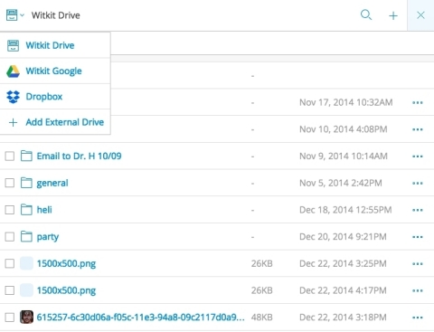 Witkit easily connects to the varied, fragmented pieces of the collaboration ecosystem that today's consumers and small businesses store their data in. (Graphic: Business Wire)