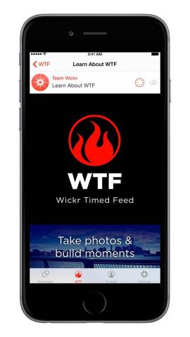 Wickr Timed Feed (WTF) Screenshot (Photo: Business Wire) 