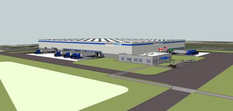 PACCAR Parts' 160,000-square-foot Distribution Center in Renton, Washington (Architectural Drawing) (Graphic: Business Wire)