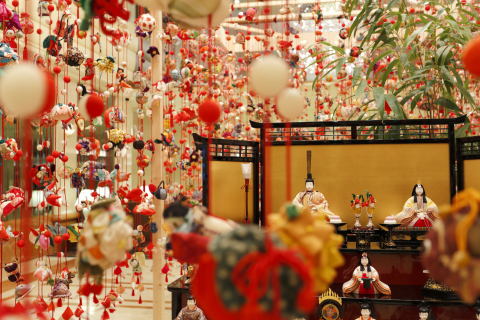 Splendid dolls hanging colorfully decorate the lobby (Photo: Business Wire)