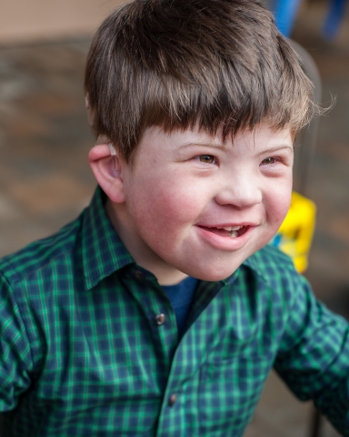 Joshua Copen, 5, born with Down syndrome and hearing loss, has a significantly improved quality of life, thanks to cochlear implants. (Photo: Business Wire)