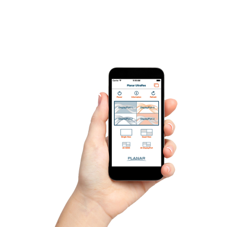 New iOS App for Planar UltraRes 4K LCD Displays (Photo: Business Wire)