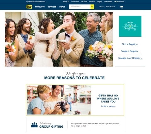 Couples can create and manage their registry online at BestBuy.com/WeddingRegistry or through the Best Buy mobile app. (Photo: Best Buy)