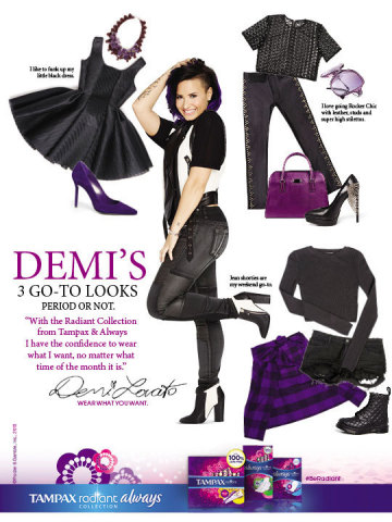 Demi Lovato's print ad for The Radiant Collection is in magazines this February. (Graphic: Business Wire)