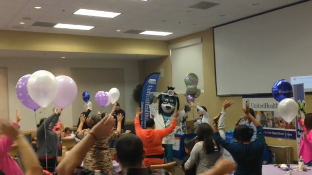 Expectant and new moms in McAllen enrolled in the UnitedHealthcare Community Plan participated in a baby shower where they met with health experts to help answer some of their questions on pre- and postnatal care.  UnitedHealthcare mascot Dr. Health E. Hound joined the mom for some simple exercises and shared tips for staying healthy throughout the pregnancy. This is one of several baby showers being hosted by UnitedHealthcare throughout the state. (Video Credit: Johnny Q. Photography)