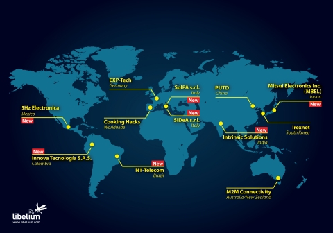 Distributors of Libelium sensor devices and products include leading systems integrators and VARs all over the world. (Graphic: Business Wire)