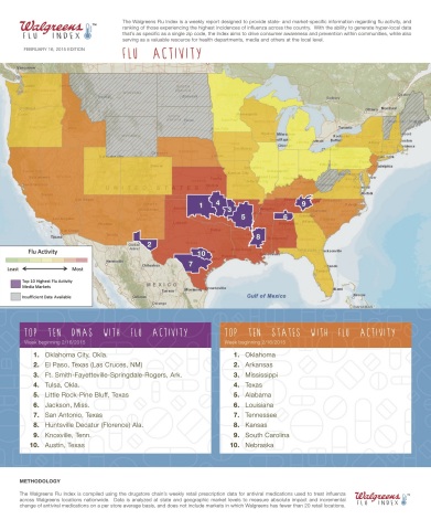 Top markets for flu activity - week of 2/16 (Graphic: Business Wire)