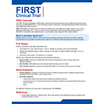 FIRST Clinical Trial Fact Sheet