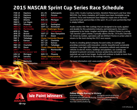 Axalta Racing 2015 Hero Card side 2 (Graphic: Business Wire)