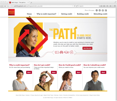 New Path to Good Credit website homepage (Graphic: Business Wire)