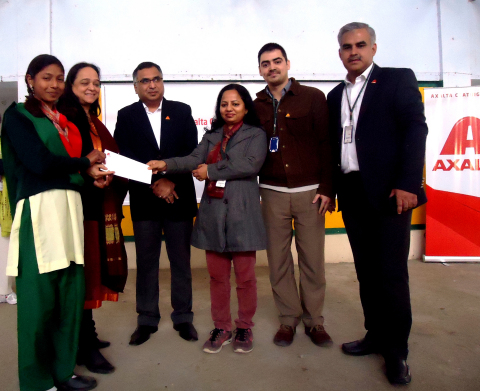 From left to right: PPES recipient (not named), Ms. Renuka Gupta (CEO, PPES), Mr. Sharad Arora (Fina ... 