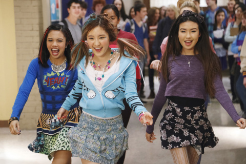 Pictured: (L-R) Jodi (Louriza Tronco), Sun Hi (Meghan Lee) and Corki (Erika Tham) in the new live-action series, Make It Pop, coming to Nickelodeon in the 2015-16 season. Photo Credit: Nickelodeon. ©2015 Viacom International, Inc. All Rights Reserved.