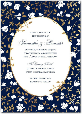 Floral Trellis wedding invitation by Mindy Weiss for Wedding Paper divas (Graphic: Business Wire)