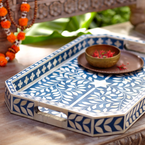 Nila Bone Inlay Tray (retail $189.99) from the CRAFT BY WORLD MARKET Collection Inspired by THE SECOND BEST EXOTIC MARIGOLD HOTEL (Photo: Business Wire)