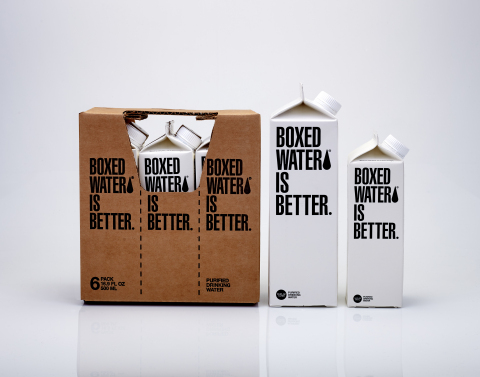 Boxed Water family of products now includes a 6-pack, 1-liter and 500mL (Photo: Business Wire)