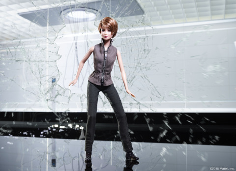 El Segundo, Calif. (March 6, 2015) – Timed to the upcoming release of The Divergent Series: Insurgent, the sequel to the 2014 blockbuster Divergent, Barbie® unveils images of the new Tris Barbie® doll available now on TheBarbieCollection.com and Amazon.com. In this photo, the Tris Barbie® doll reenacts an iconic scene from the new movie in theaters nationwide March 20th. Barbie and associated trademarks and trade dress are owned by Mattel. ©2015 Mattel. TM & ® Summit Entertainment LLC. All Rights Reserved.