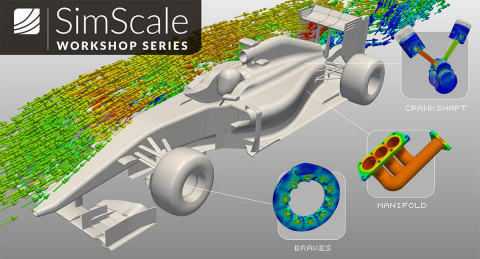 SimScale bietet eine kostenfreie Online-Workshopreihe zur Entwicklung und Optimierung von Formel-1-Fahrzeugen an. (Grafik: Business Wire)