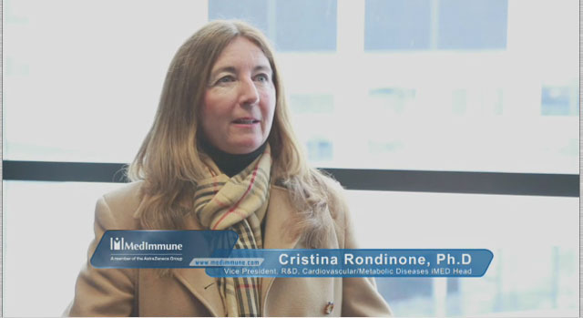Cristina Rondinone, Vice President and Head, MedImmune's Cardiovascular and Metabolic Disease (CVMD) Innovative Medicines Unit, discusses the new research collaboration between MedImmune and Joslin Diabetes Center.