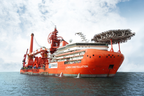 Caption: EMAS flagship construction vessel, the Lewek Constellation Photo Credit: Photo contributed by EMAS