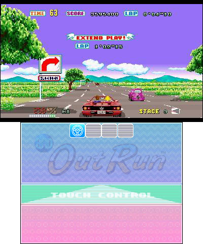 3D Out Run is the much-loved 1986 driving game designed by Yu Suzuki, remastered and enhanced for the Nintendo 3DS family of systems. (Photo: Business Wire)